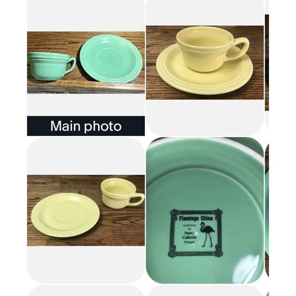 Flamingo Nancy Calhoun China Tea Coffee Cup Mug & Saucer Vintage